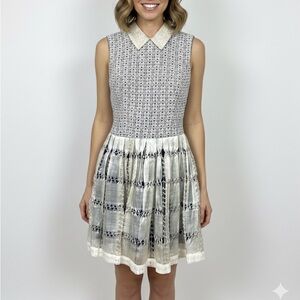 Opening Ceremony Silk Blend Collared Lace Mini Dress Fit Flare Sz 4